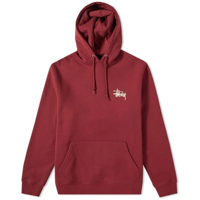 Stussy Basic Hoody In Red