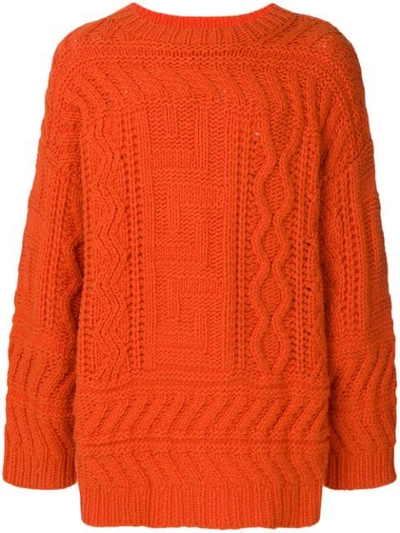 Etudes Studio Chunky Ribbed Jumper In Orange