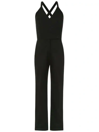 Andrea Marques Panelled Cachecoeur Jumpsuit In Black