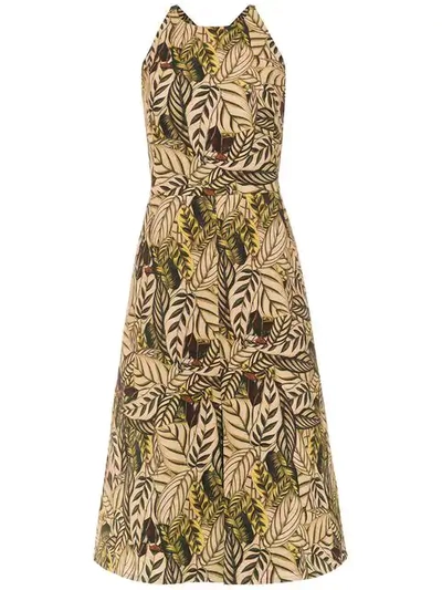 Andrea Marques Printed Sleeveless Dress In Neutrals