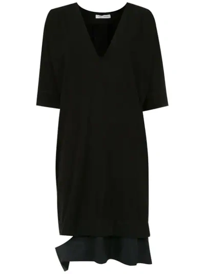 Gloria Coelho Pleated Dress - Black