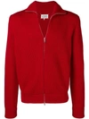 Maison Margiela Knitted Jacket In Red