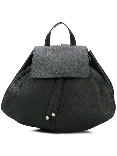 Orciani Round Backpack In Black