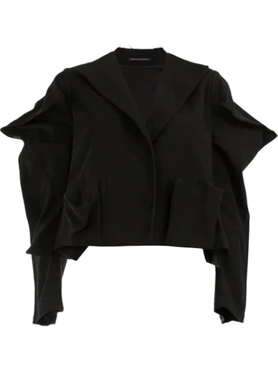 Yohji Yamamoto Pointed Sleeves Blazer In Black