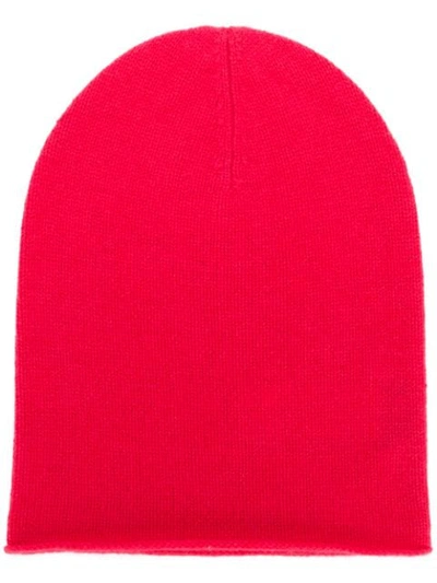 Allude Fine Knit Beanie - Pink In Pink