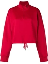 Kenzo Cropped Scuba Sweatshirt In Red