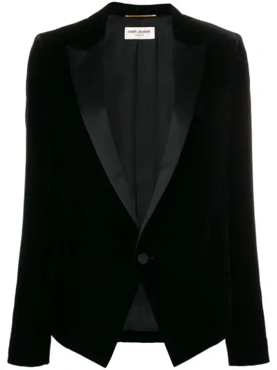 Saint Laurent Fitted Suit Jacket In Black