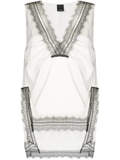Pinko Lace Loose Blouse In White