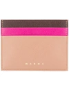 Marni Colour Blocked Card Holder In Neutrals