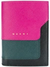 Marni Saffiano Leather Bi-fold Wallet - Pink