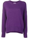 Allude Crew Neck Sweater - Purple In Pink & Purple