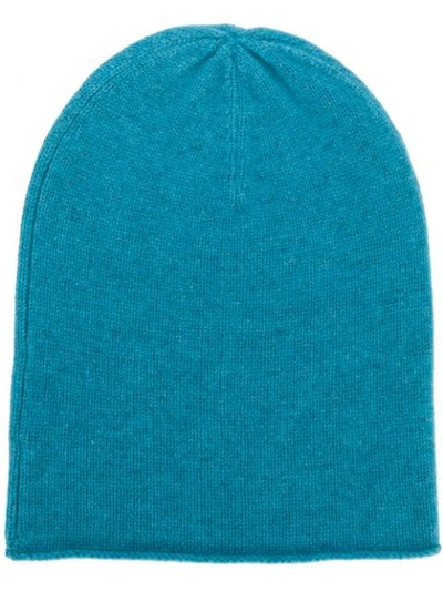 Allude Fine Knit Beanie - Blue