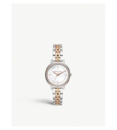 Michael Kors Mk3927 Cinthia Pave Embellished Stainless Steel Watch