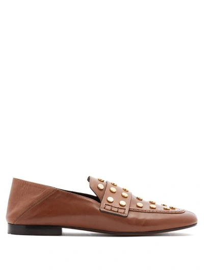 Isabel Marant Feenie Studded Loafer Mule Brown In Tan ModeSens