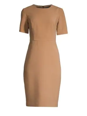 camel sheath dress