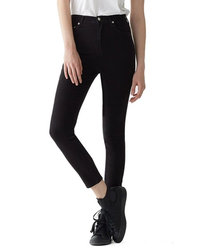 Agolde Roxanne Super High-rise Ankle Skinny Jeans In Black