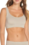 Hanro 'touch Feeling' Crop Top In Natural Stone