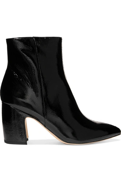 Sam Edelman Hilty Patent-leather Ankle Boots In Black Patent Leather