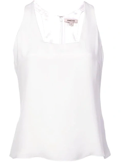 Cushnie Asymmetric Vest Top In White