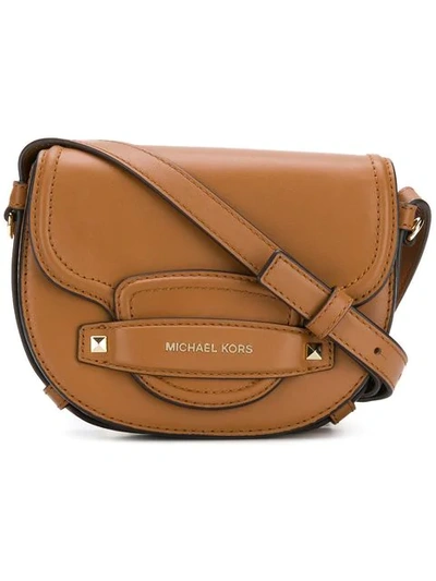 Michael Michael Kors Cary Small Saddle Bag In Brown