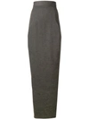 Rick Owens Long Fitted Skirt - Grey