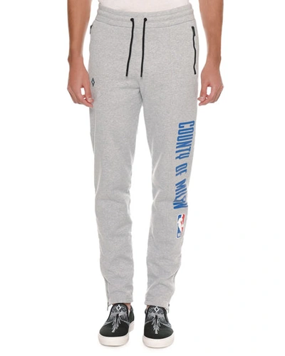 Marcelo Burlon County Of Milan Men's Nba Tapered-leg Sweatpants