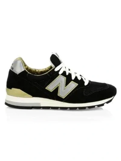 New Balance 996 Made In Usa Suede Sneakers In Black