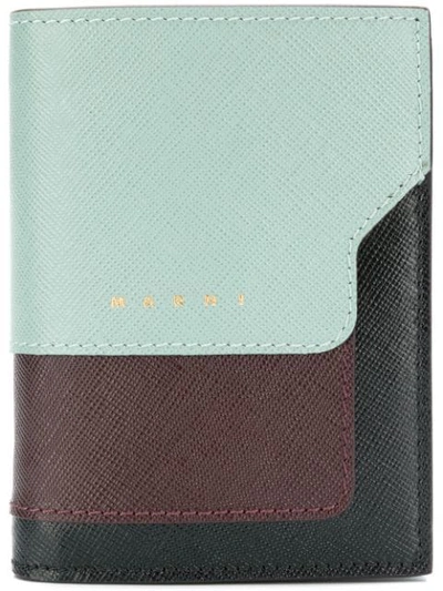 Marni Saffiano Bi-fold Wallet - Green