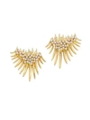 Hueb 18k Yellow Gold & Diamond Fan Spike Earrings