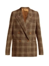 Acne Studios - Prince Of Wales Check Wool Blend Blazer - Womens - Brown Multi