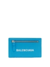 Balenciaga Everyday Leather Cardholder In Blue