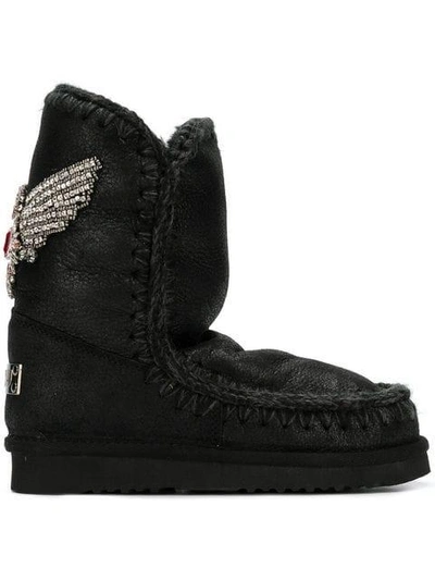 Mou Sheep Skin Boots In Black