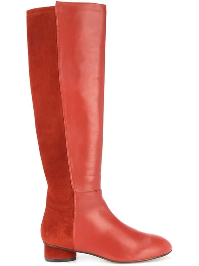Stuart Weitzman Elosie Knee Boots In Red