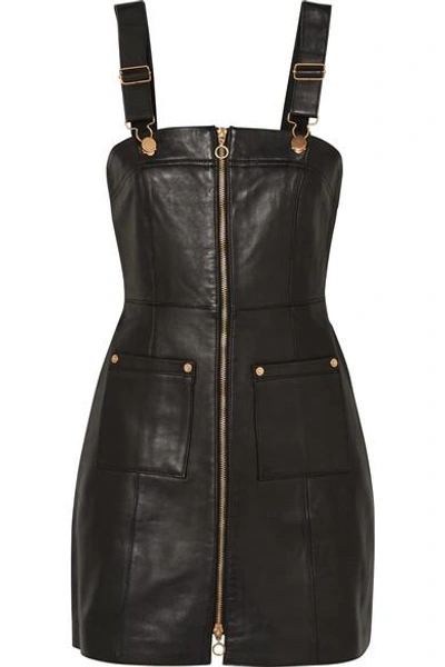 Alice Mccall Cherry On Baby Leather Mini Dress In Black