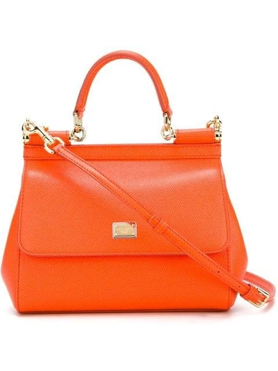 Dolce & Gabbana Small Sicily Shoulder Bag - Yellow In Yellow
