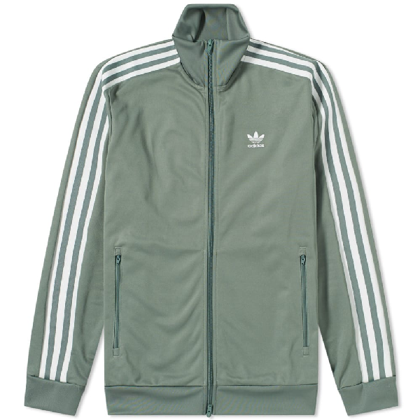 adidas beckenbauer track top green