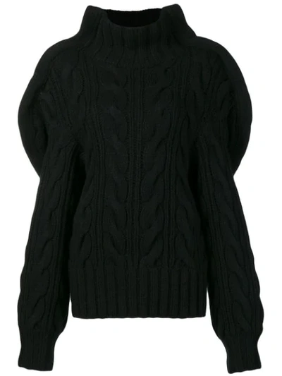 Aalto Chunky Knit Jumper In Black