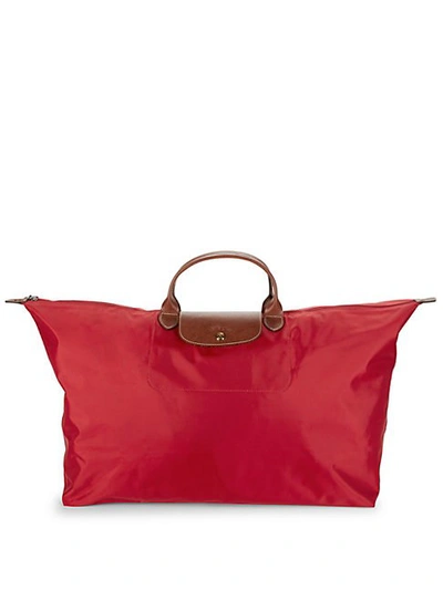 Longchamp Extra Large Le Pliage Travel Bag In Red