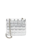 French Connection Laine Quilted Mini Crossbody Bag In Silver