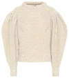 Isabel Marant Brettany Puff-sleeve Wool Sweater In Off White