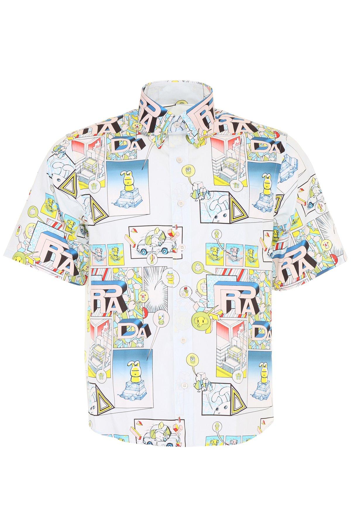 Comic print short sleeved jacket | Prada | MATCHESFASHION Comic print short sleeved jacket | Prada | MATCHESFASHION