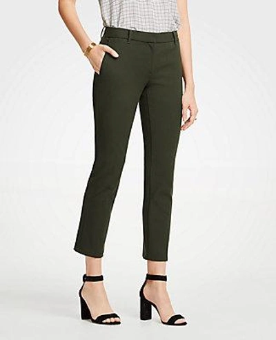 Ann Taylor The Petite Ankle Pant In Cotton Twill - Curvy Fit In Wild Moss