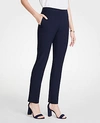 Ann Taylor The Petite Ankle Pant In Seasonless Stretch - Curvy Fit In Perfect Navy
