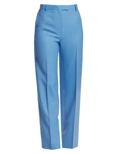 The Row Lada Wide-leg Wool Pants In French Blue