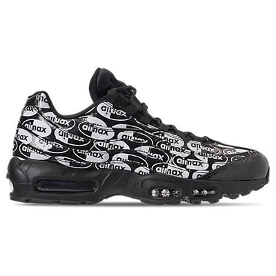 Nike Men's Air Max 95 Premium Casual Shoes, Black In Black