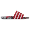 Adidas Originals Women's Adilette Slide Sandals, Red