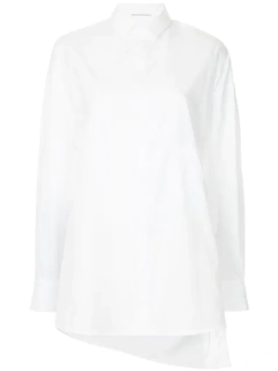 Yohji Yamamoto Asymmetric Shirt In White