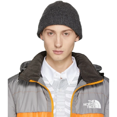 Junya Watanabe Grey Wool Rib Beanie