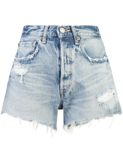 Moussy Vintage Distressed Effect Shorts - 蓝色 In Blue