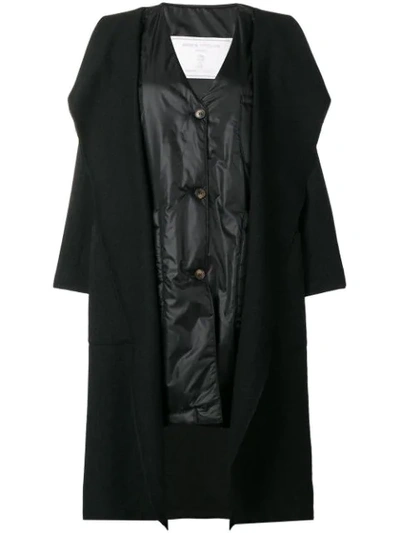 Société Anonyme Gilet Layered Cape Coat In Black